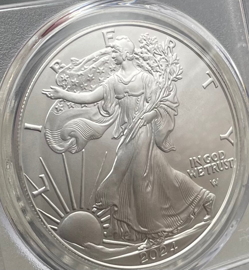 2024 $1 American Silver Eagle PCGS MS70 FDOI Legends of Life NBA Hall of Fame Elvin Hayes Signed Label (Rare 1 of 15)