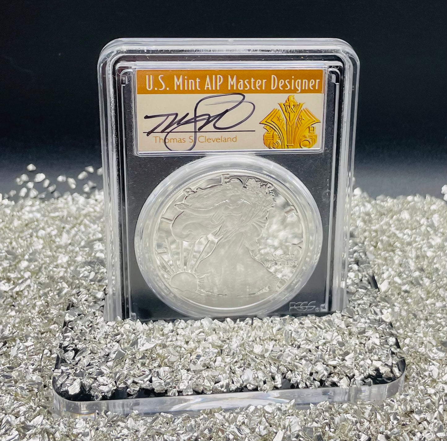 Proof 2019 (W) $1 American Silver Eagle PCGS PR70DCAM FDOI (Denver) Master Designer Cleveland Signed (1 of 213)