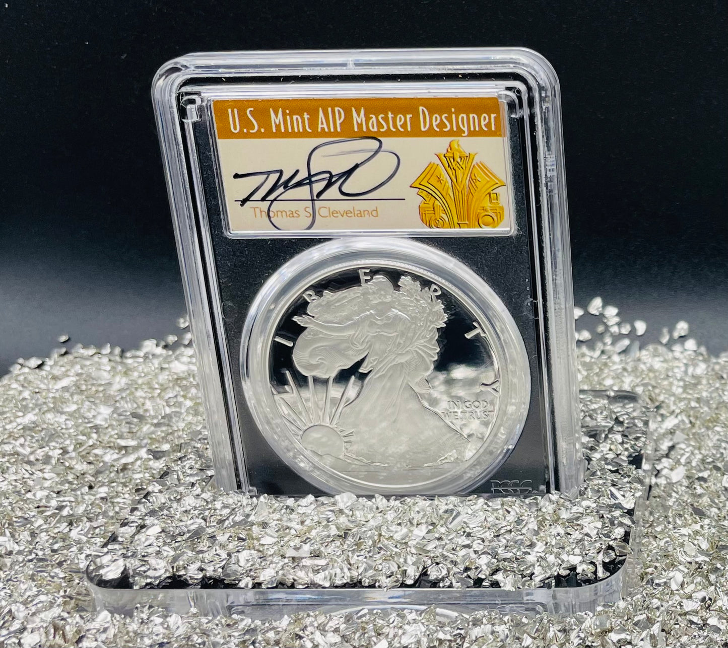 Proof 2019 (W) $1 American Silver Eagle PCGS PR70DCAM FDOI (Denver) Master Designer Cleveland Signed (1 of 213)