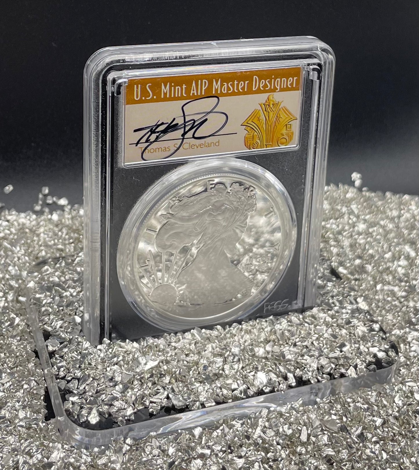 Proof 2019 (W) $1 American Silver Eagle PCGS PR70DCAM FDOI (Denver) Master Designer Cleveland Signed (1 of 213)
