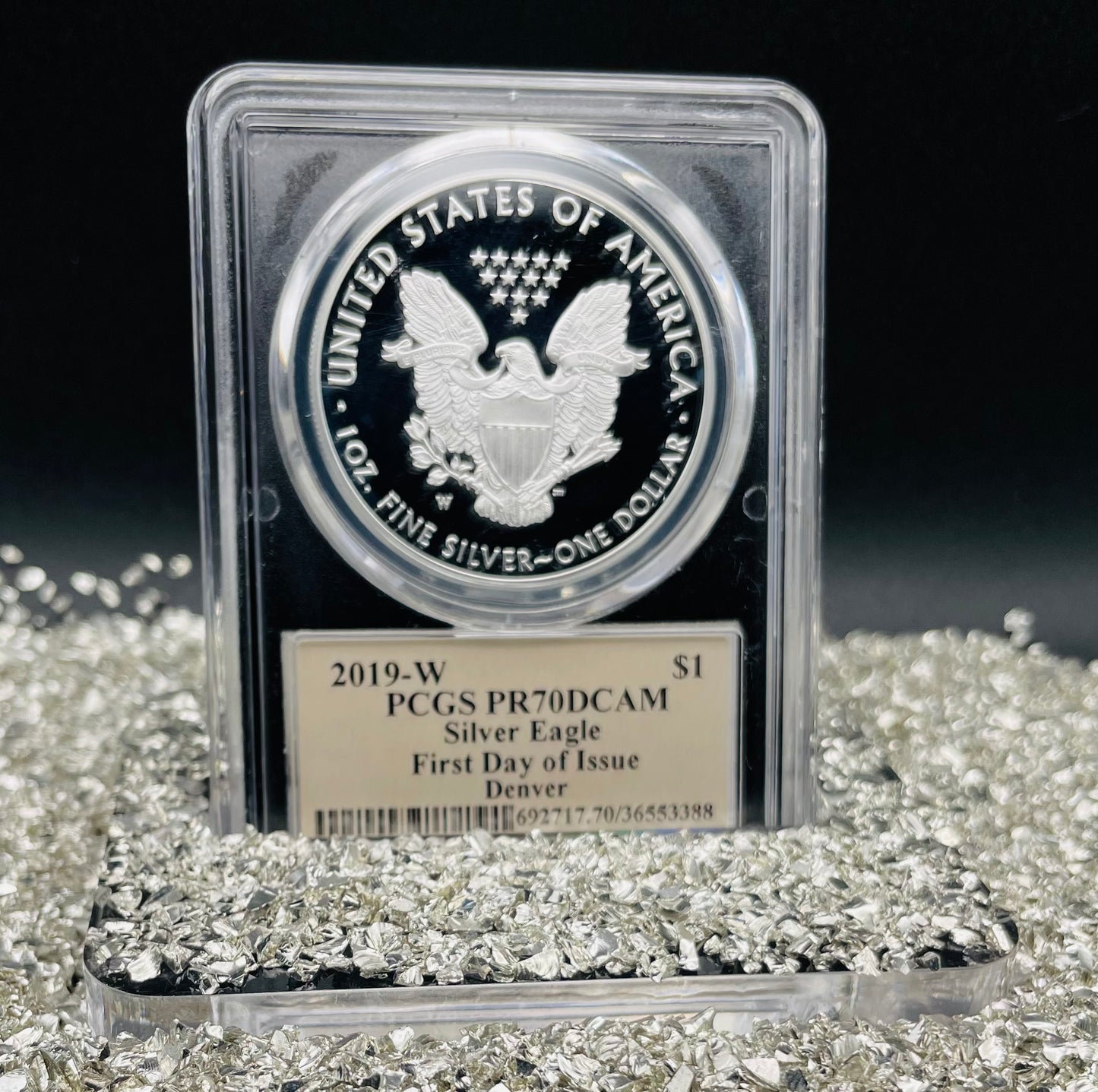 Proof 2019 (W) $1 American Silver Eagle PCGS PR70DCAM FDOI (Denver) Master Designer Cleveland Signed (1 of 213)