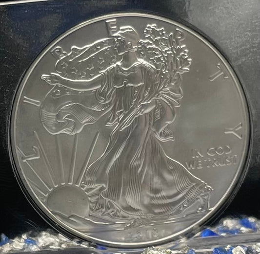 2018 $1 American Silver Eagle NGC MS70 First Day of Issue Rare Silver Foil Holder Low Mintage
