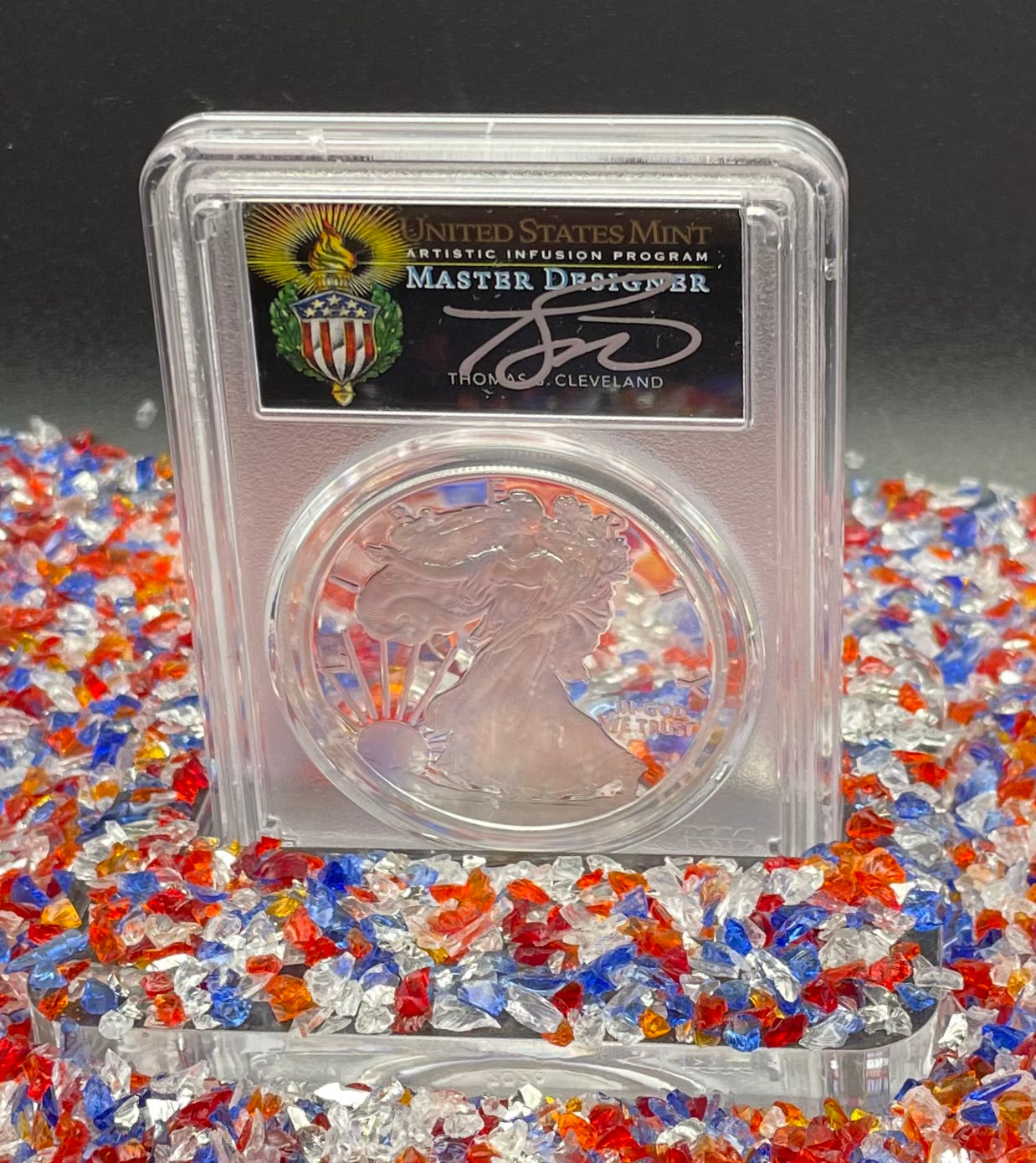 Proof 2020 (W) $1 American Silver Eagle PCGS PR70DCAM FDOI (Philadelphia) Master Designer Cleveland Signed (1 of 485)