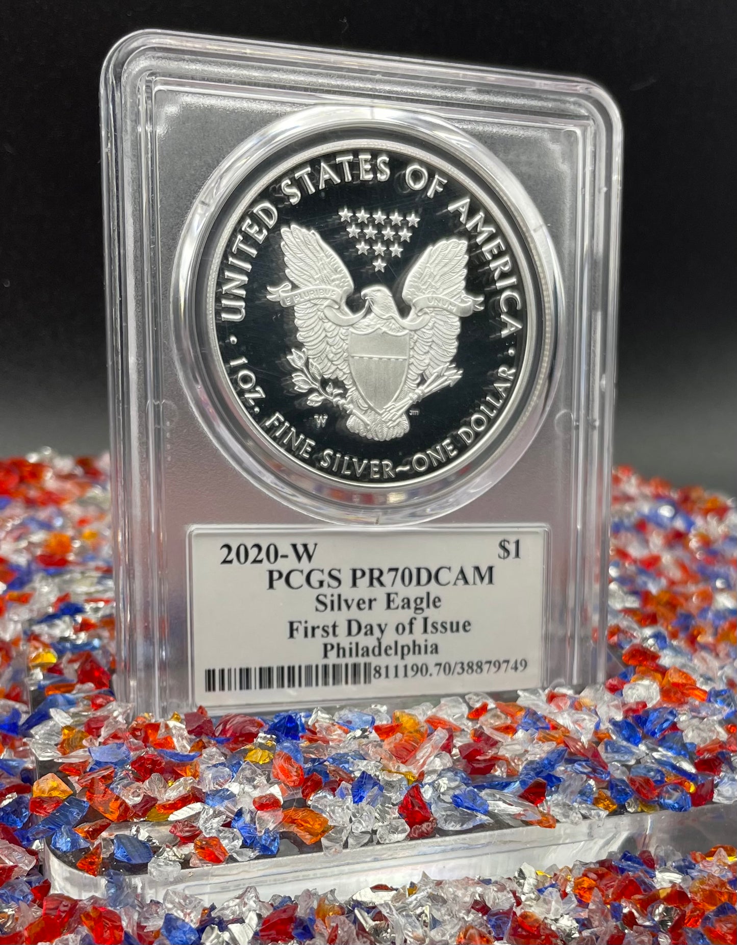 Proof 2020 (W) $1 American Silver Eagle PCGS PR70DCAM FDOI (Philadelphia) Master Designer Cleveland Signed (1 of 485)