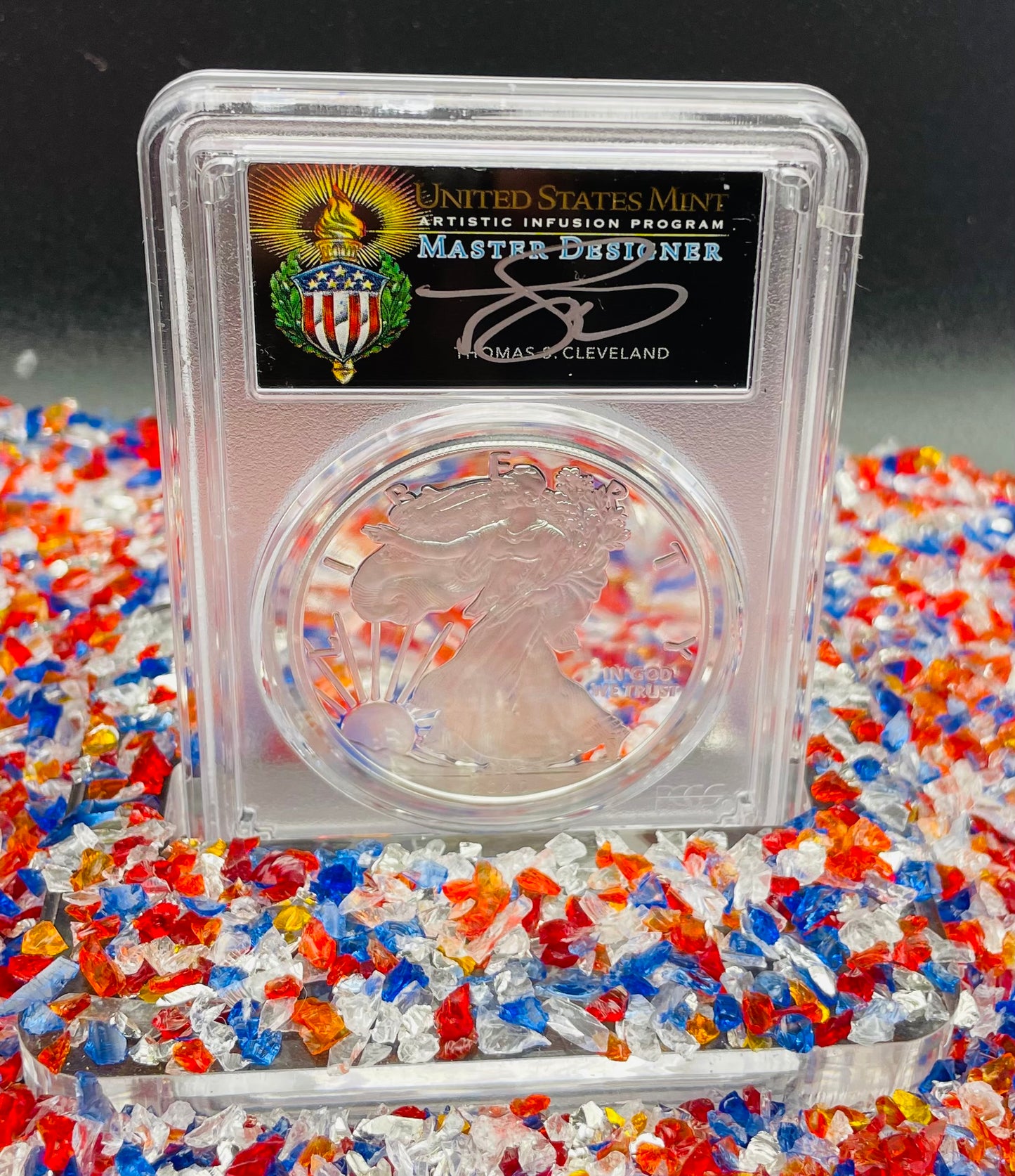 Proof 2020 (W) $1 American Silver Eagle PCGS PR70DCAM FDOI (Philadelphia) Master Designer Cleveland Signed (1 of 485)