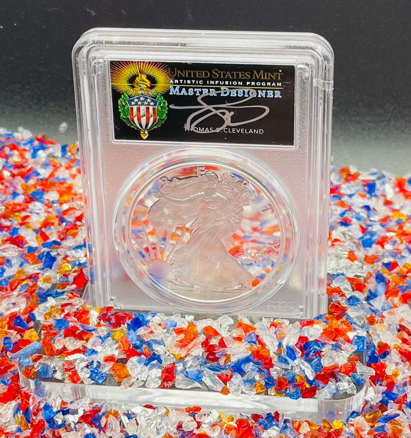 Proof 2020 (W) $1 American Silver Eagle PCGS PR70DCAM FDOI (Philadelphia) Master Designer Cleveland Signed (1 of 485)