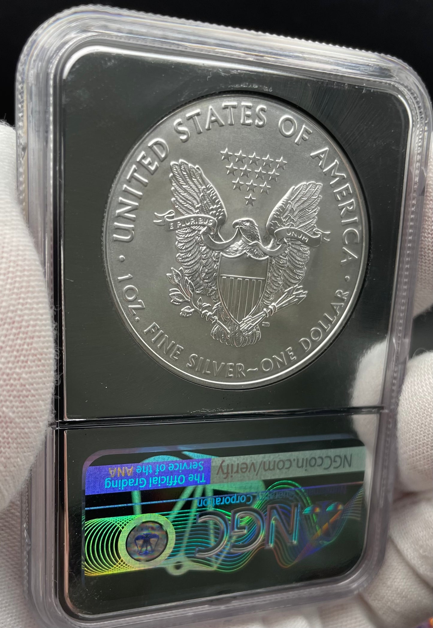 2018 $1 American Silver Eagle NGC MS70 First Day of Issue Rare Silver Foil Holder Low Mintage