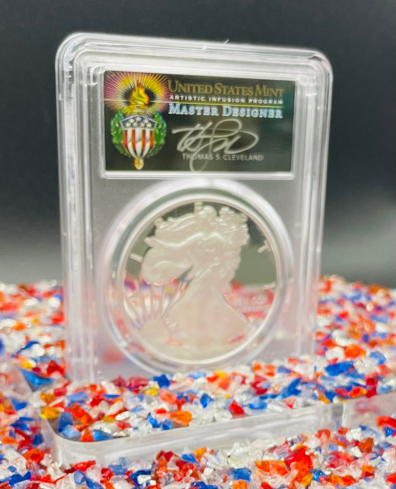 Proof 2020 (W) $1 American Silver Eagle PCGS PR70DCAM FDOI (Denver) Master Designer Cleveland Signed (1 of 487)