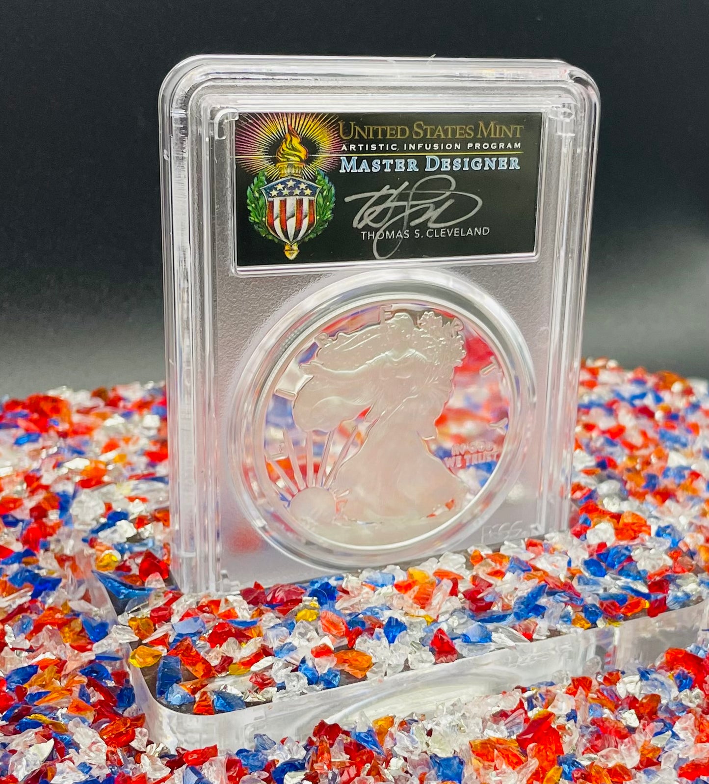 Proof 2020 (W) $1 American Silver Eagle PCGS PR70DCAM FDOI (Denver) Master Designer Cleveland Signed (1 of 487)