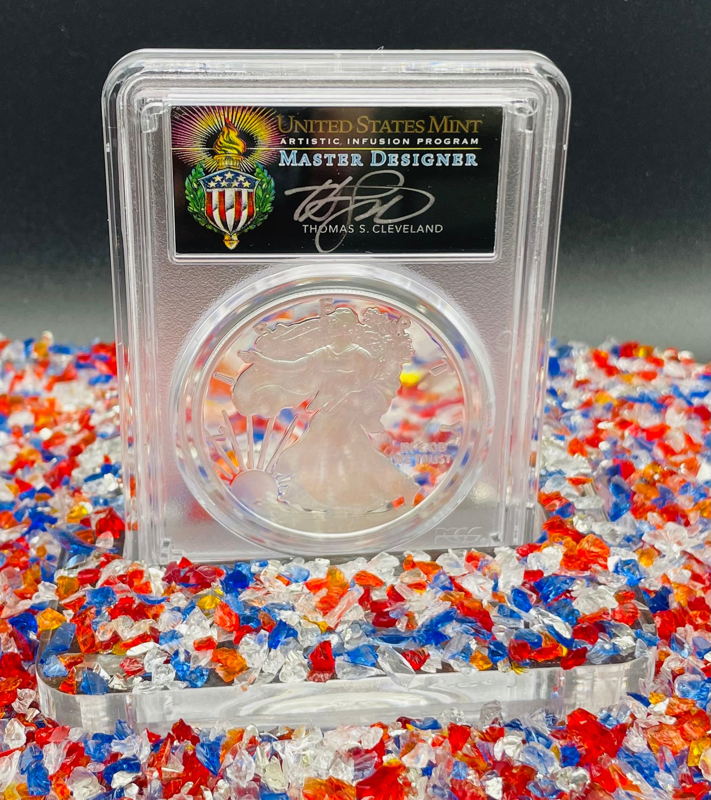 Proof 2020 (W) $1 American Silver Eagle PCGS PR70DCAM FDOI (Denver) Master Designer Cleveland Signed (1 of 487)