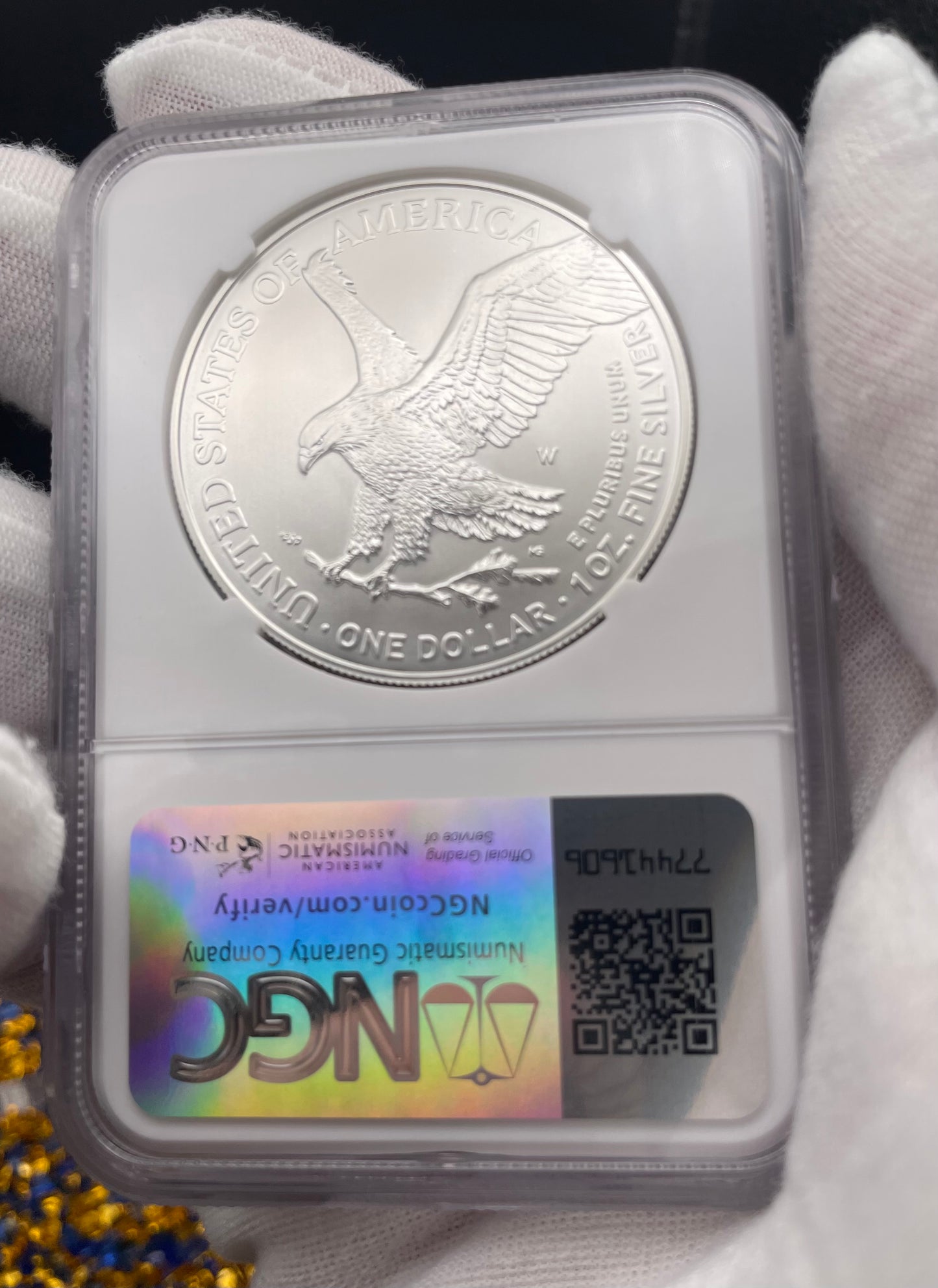 Burnished 2022 (W) $1 American Silver Eagle NGC MS70 Gold Star Label (Rare)