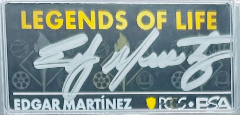 2021 $1 American Silver Eagle PCGS MS70 T-1 Emergency Issue Legends of Life MLB Hall of Fame Edgar Martinez Signed Label (Rare 1 of 150)