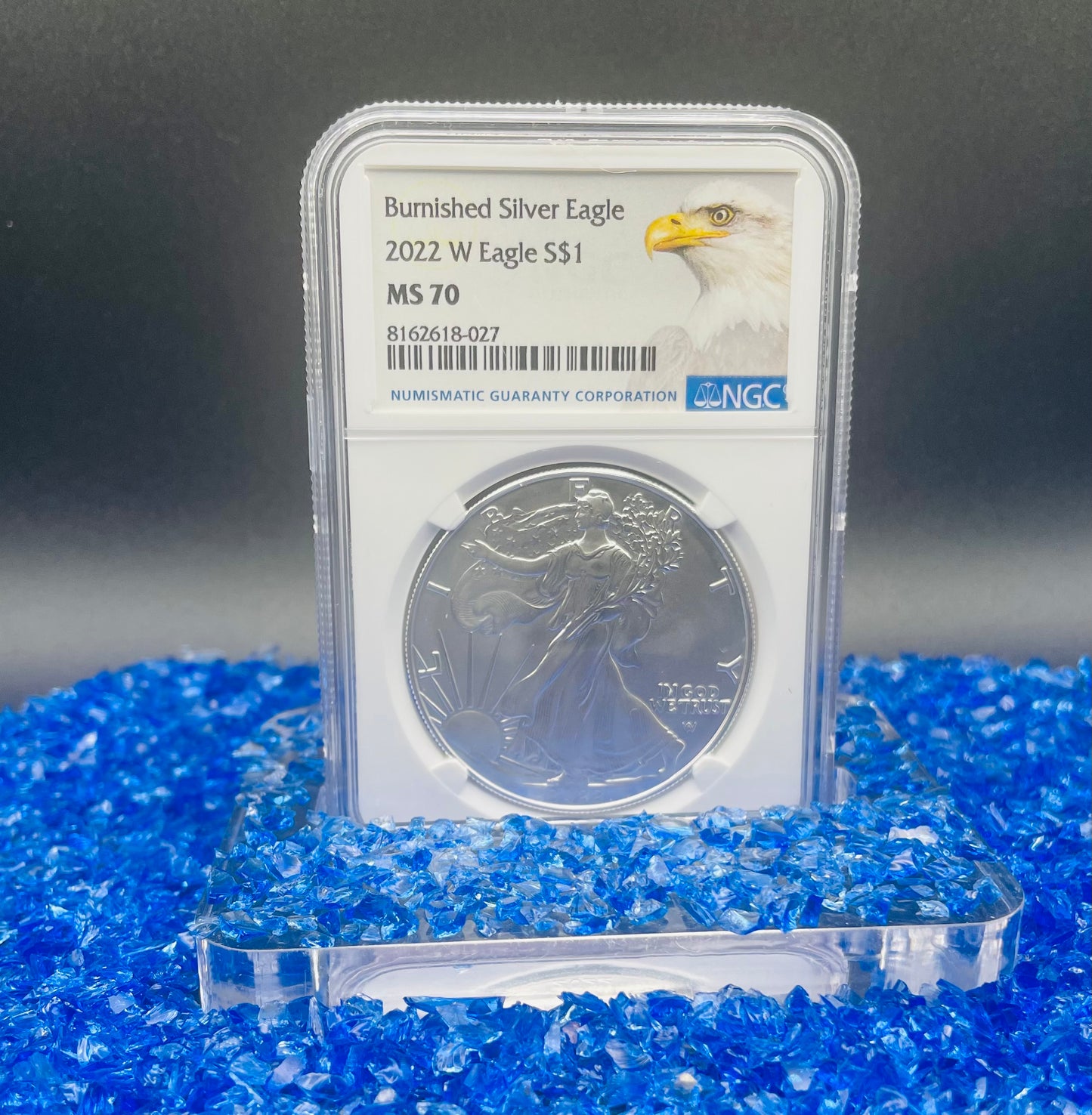 Burnished 2022 (W) $1 American Silver Eagle NGC MS70 Rare Silver Eagle Label