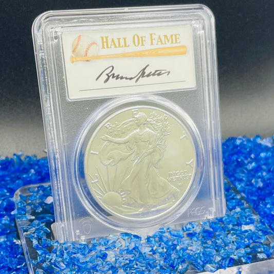 2022 $1 American Silver Eagle PCGS MS70 FDOI MLB Bruce Sutter Signed Label Mint Condition (Rare 1 of 21)