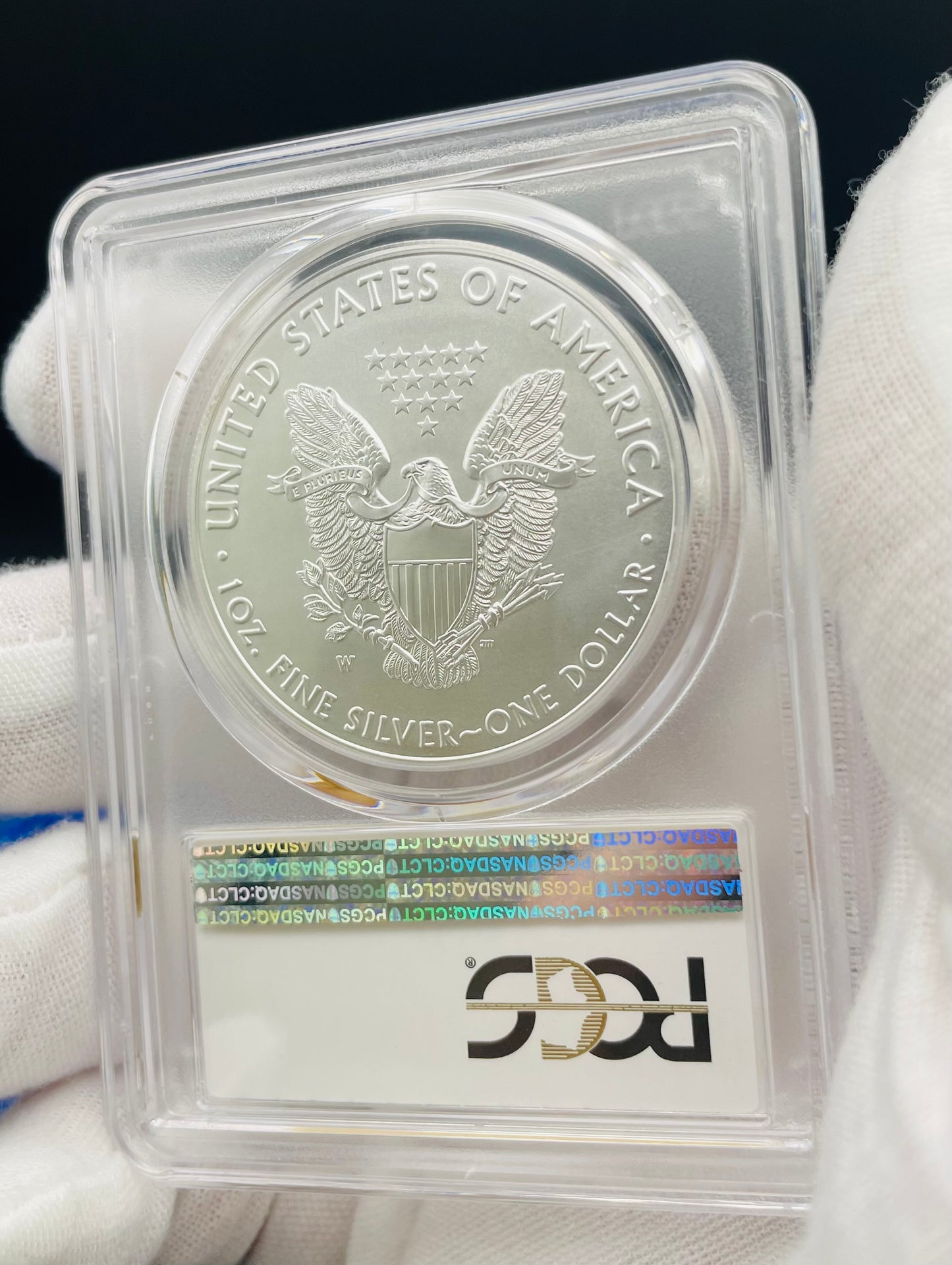 Burnished 2017 (W) $1 American Silver Eagle PCGS SP70 First Day of Issue Rare Label Mint Condition (1 of 1,000)