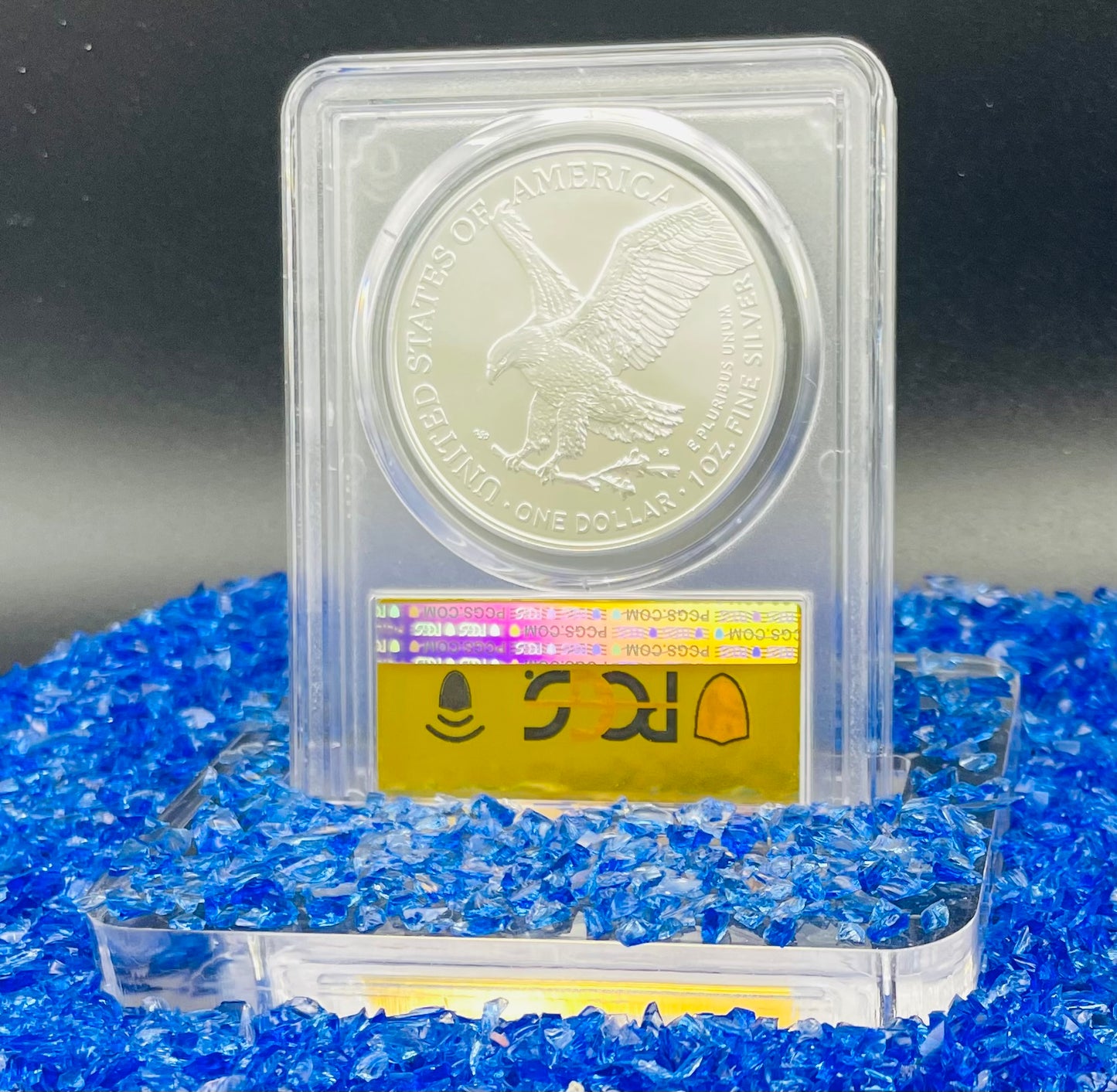 2024 $1 (W) American Silver Eagle PCGS MS70 First Day of Issue Gold Foil Label Mint Condition (Rare 1 of 2,024)