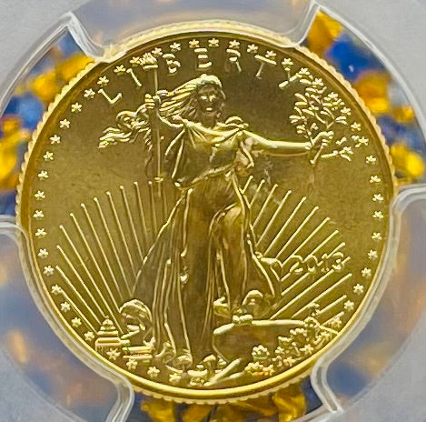 2013 $10 American Gold Eagle PCGS MS70 First Strike Flag Label (Rare 1 of 754)