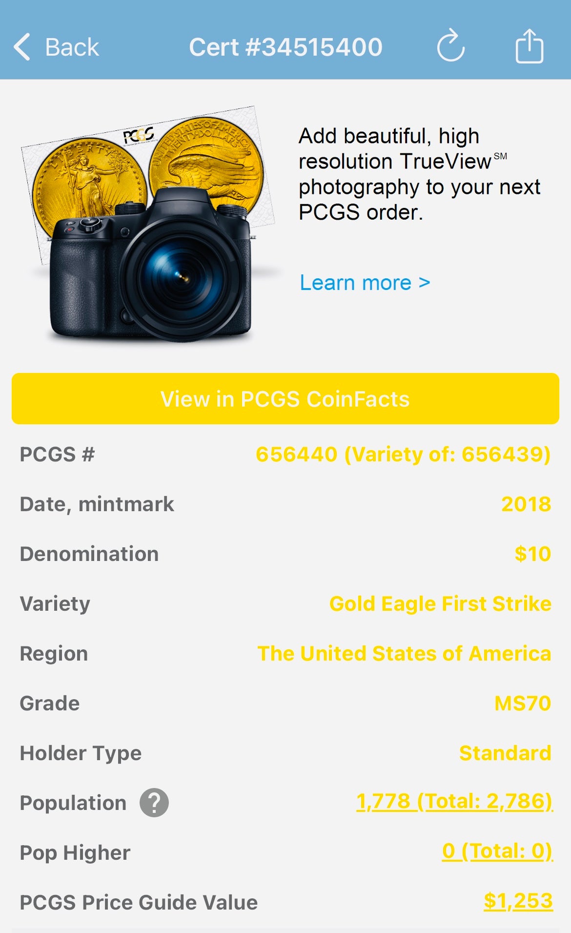 2018 $10 American Gold Eagle PCGS MS70 First Strike Flag Label (Rare 1 of 1,780)