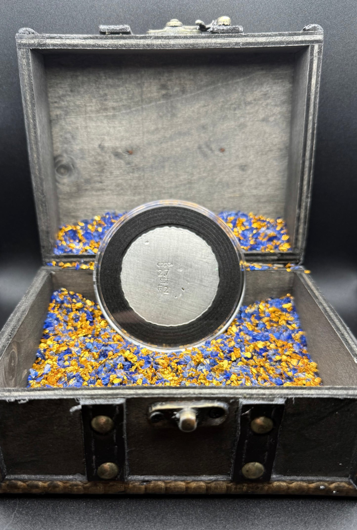 'The Kraken Attack' Sea Monster 2025 2.7 Troy Ounce .999 Fine Silver Round Hand Crafted Antique Finish Includes Wood Treasure Chest, Capsule & COA Mint Condition Limited Edition (1 of 50)