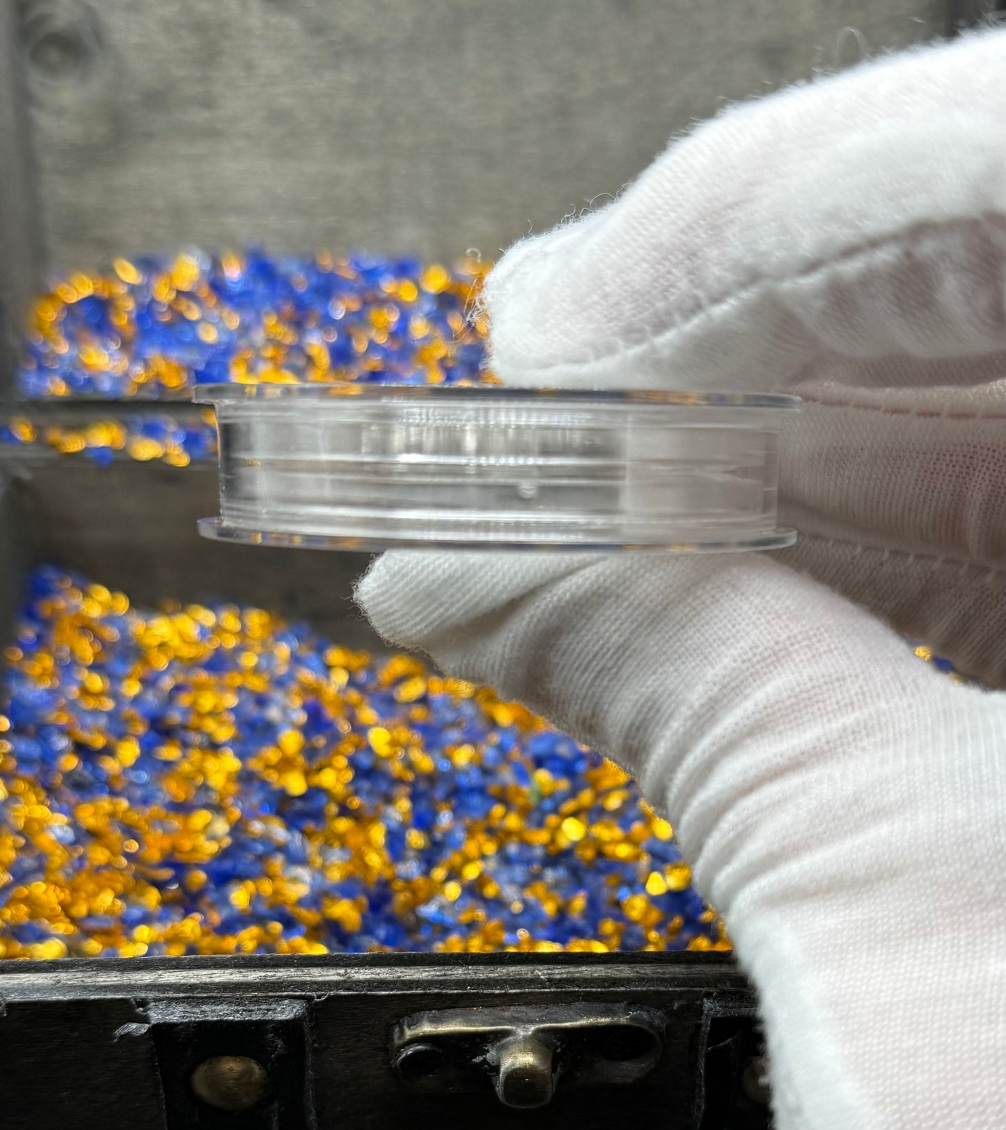 'Aztec Silver Doubloon' Pirate Treasure Hand Crafted by Peculiar Coins .5 Troy Ounce .999 Fine Silver Round Double Sided Skull Antique, Wood Treasure Chest, Capsule & COA Mint Condition