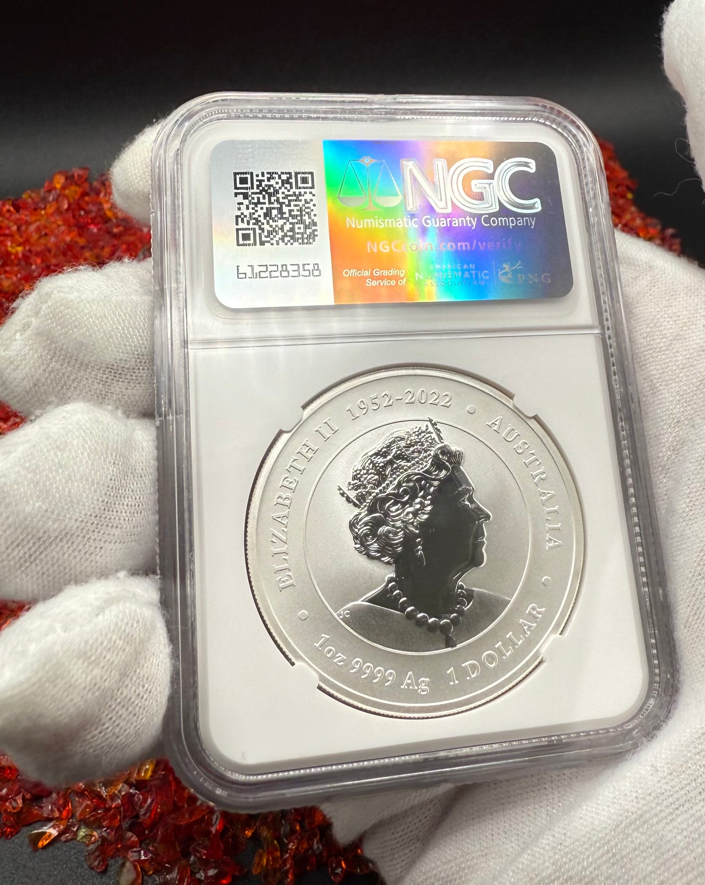 2024 P125 Silver $1 Australia Lunar Series III Year of the Dragon Teal Colorized NGC MS70 First Releases Perth ANDA Money Expo Red Lunar Label New Holder (Rare 1 of 173)