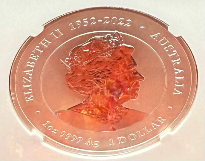 2024 P125 Silver $1 Australia Lunar Series III Year of the Dragon Teal Colorized NGC MS70 First Releases Perth ANDA Money Expo Red Lunar Label New Holder (Rare 1 of 173)