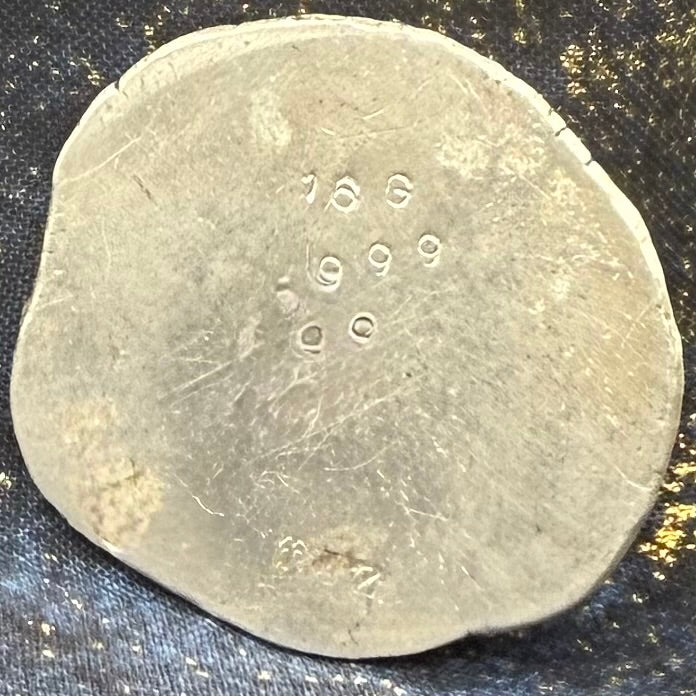 Monster - Electro Etched Art Hand Crafted by Taz Hand Pours Artist Sara Reynolds - Only 1 Ever Made - 16 gram .999 Fine Silver Round Satin Finish Includes Wood Treasure Chest, Capsule & COA