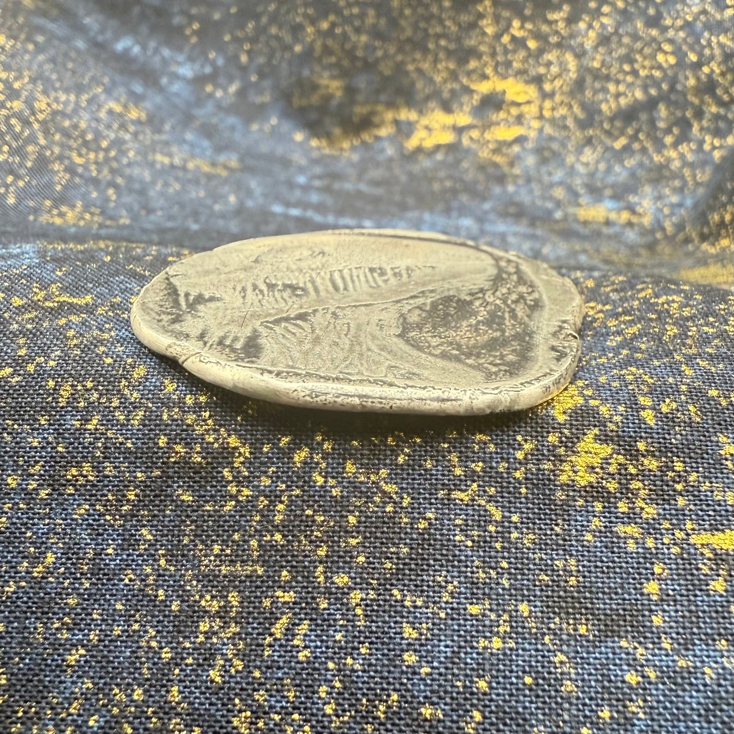 Monster - Electro Etched Art Hand Crafted by Taz Hand Pours Artist Sara Reynolds - Only 1 Ever Made - 16 gram .999 Fine Silver Round Satin Finish Includes Wood Treasure Chest, Capsule & COA