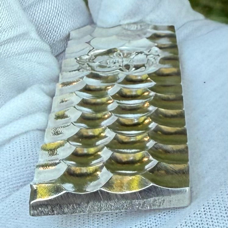 'Honey Bar' 4.14 oz .999 Fine Silver Bar, Hand Crafted by St Bee's in England, Shiny Finish, Includes Wood Treasure Chest, COA, Mint Condition, Limited Edition