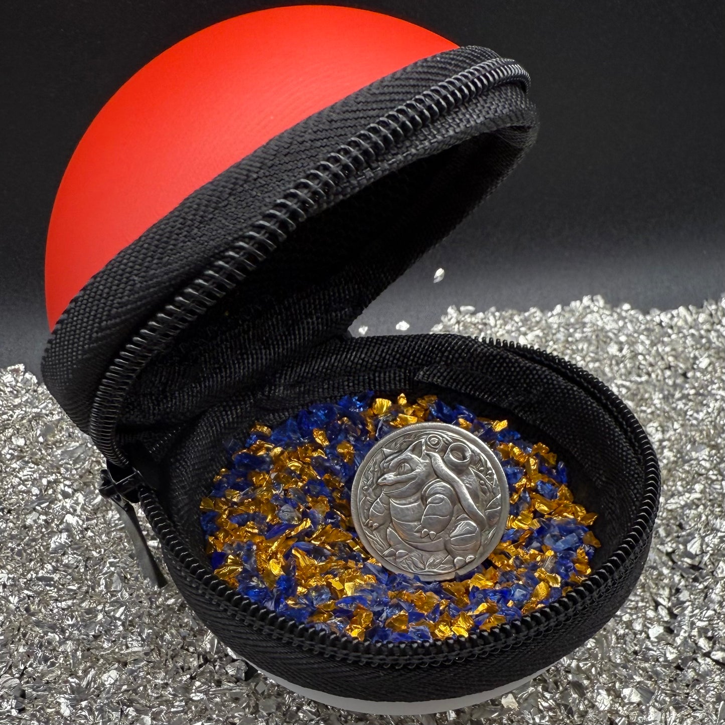 Pokémon 'Blastoise' 1 oz .999 Pure Silver Round Hand Crafted by St Bee's in England, Satin Finish, Includes Poké Ball & COA, Mint Condition Limited Edition