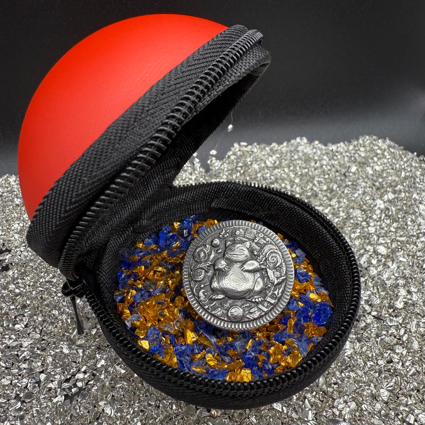 Pokémon 'Snorlax' 2 oz .999 Pure Silver Round Hand Crafted by St Bee's in England, Satin Finish, Includes Poké Ball & COA, Mint Condition, Limited Edition