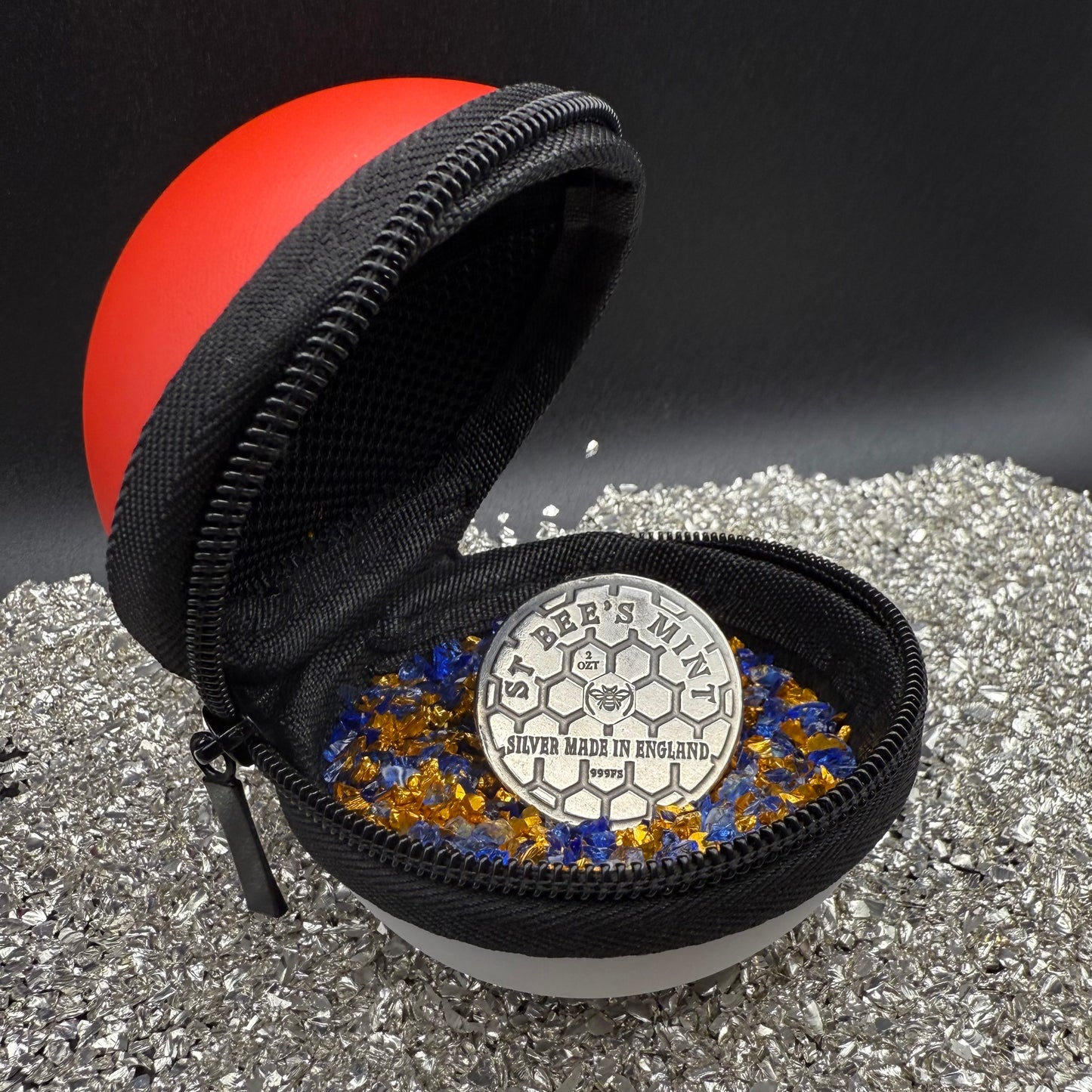 Pokémon 'Squirtle' 2 oz .999 Pure Silver Round Hand Crafted by St Bee's in England, Satin Finish, Includes Poké Ball & COA, Mint Condition Limited Edition