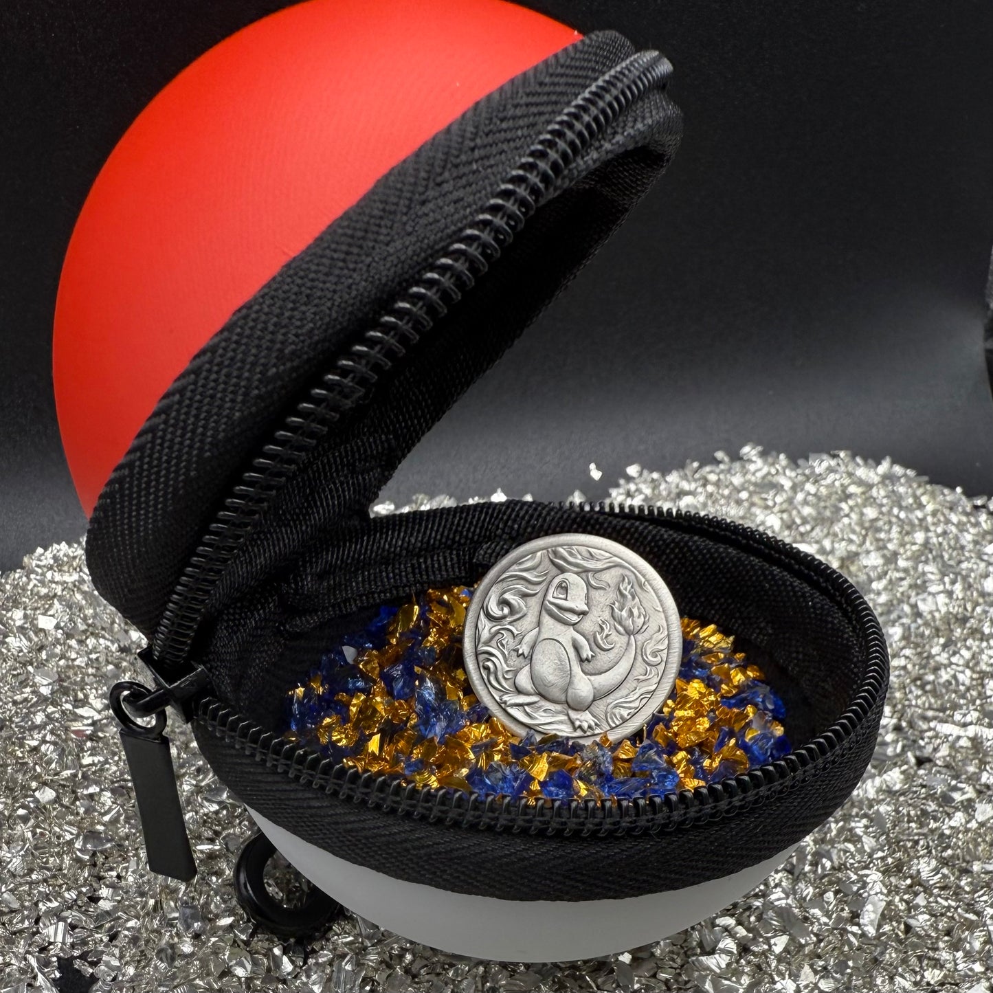 Pokémon 'Charmander' 1 oz .999 Pure Silver Round Hand Crafted by St Bee's in England, Frosted Finish, Includes Poké Ball & COA, Mint Condition Limited Edition