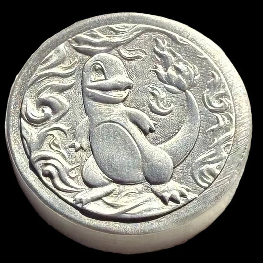 Pokémon 'Charmander' 1 oz .999 Pure Silver Round Hand Crafted by St Bee's in England, Frosted Finish, Includes Poké Ball & COA, Mint Condition Limited Edition