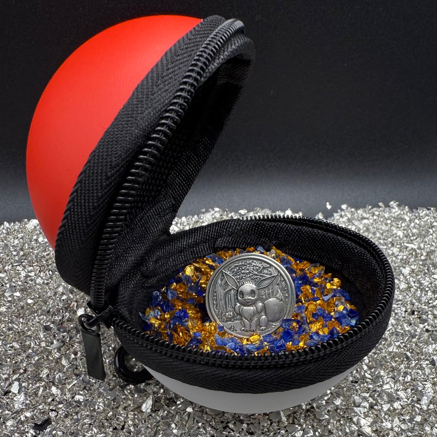 Pokémon ' Eevee' 1 oz .999 Pure Silver Round Hand Crafted by St Bee's in England, Satin Finish, Includes Poké Ball & COA, Mint Condition Limited Edition