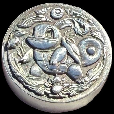 Pokémon ' Squirtle' 1 oz .999 Pure Silver Round Hand Crafted by St Bee's in England, Satin Finish, Includes Poké Ball & COA, Mint Condition Limited Edition