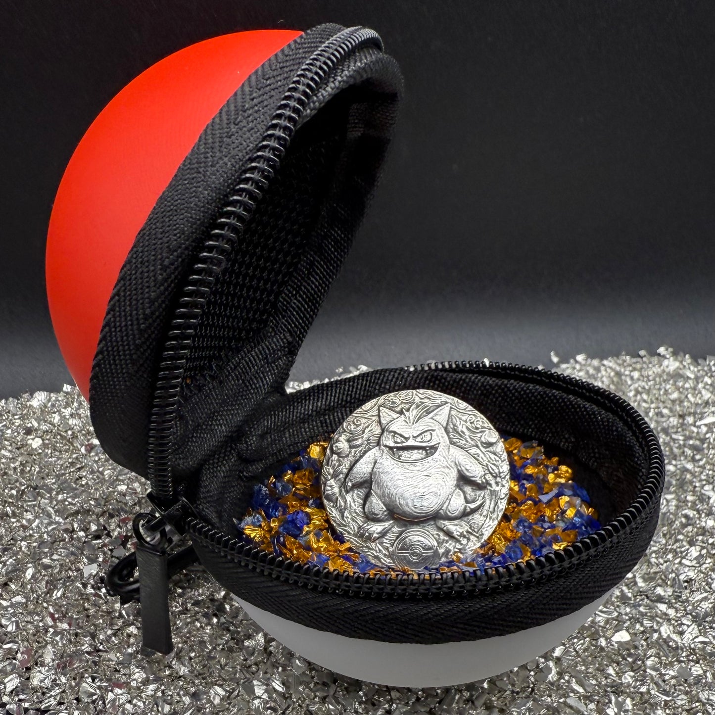 Pokémon ' Gengar' 1.05 oz .999 Pure Silver Round Hand Crafted by St Bee's in England, Satin Finish, Includes Poké Ball & COA, Mint Condition Limited Edition