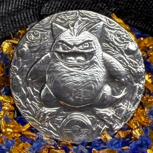 Pokémon ' Gengar' 1.05 oz .999 Pure Silver Round Hand Crafted by St Bee's in England, Satin Finish, Includes Poké Ball & COA, Mint Condition Limited Edition