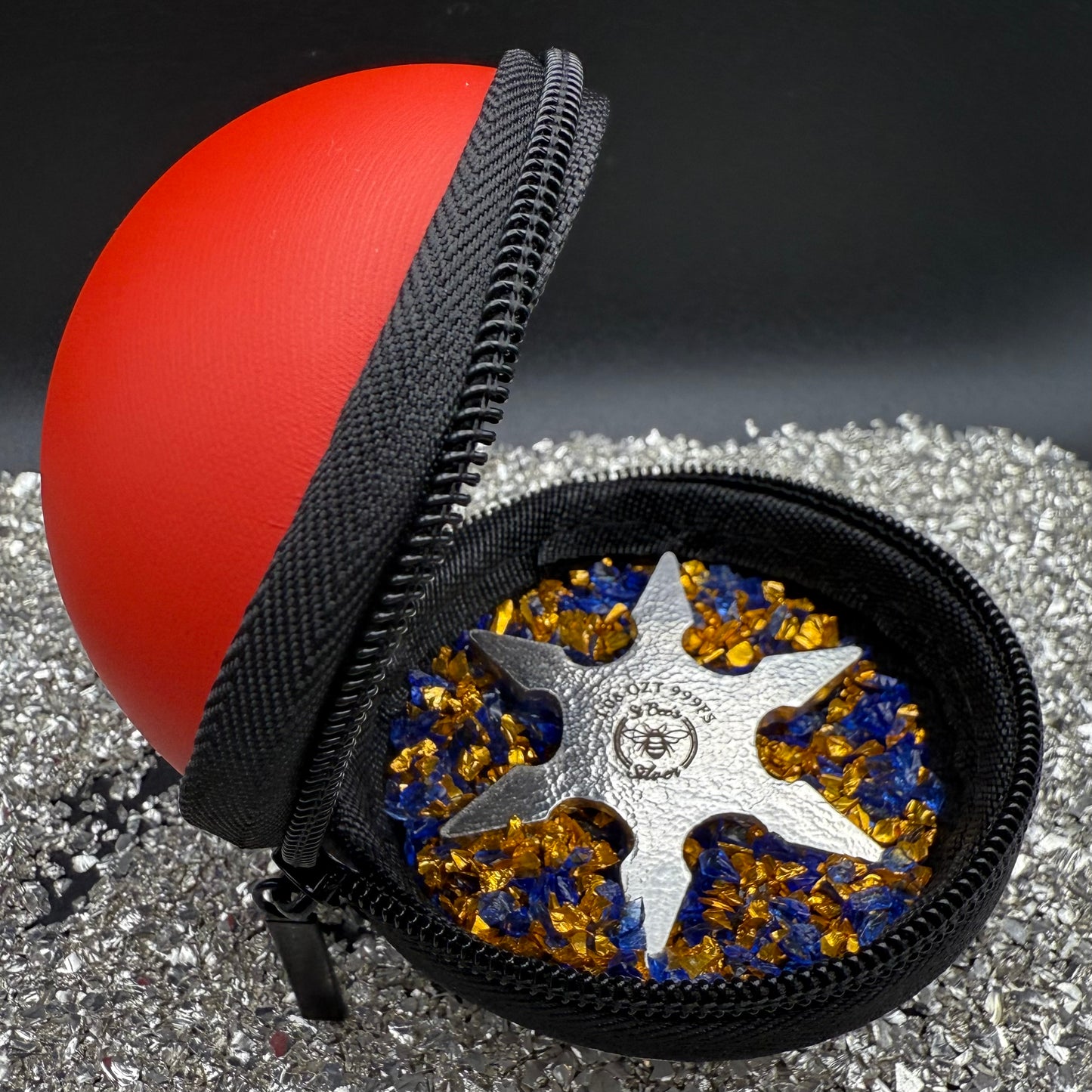 Pokémon 'Blastoise Star' 1.08 oz .999 Fine Silver Star Hand Crafted by St Bee's in England, Shiny Finish, Includes Poké Ball & COA, Mint Condition, Limited Edition