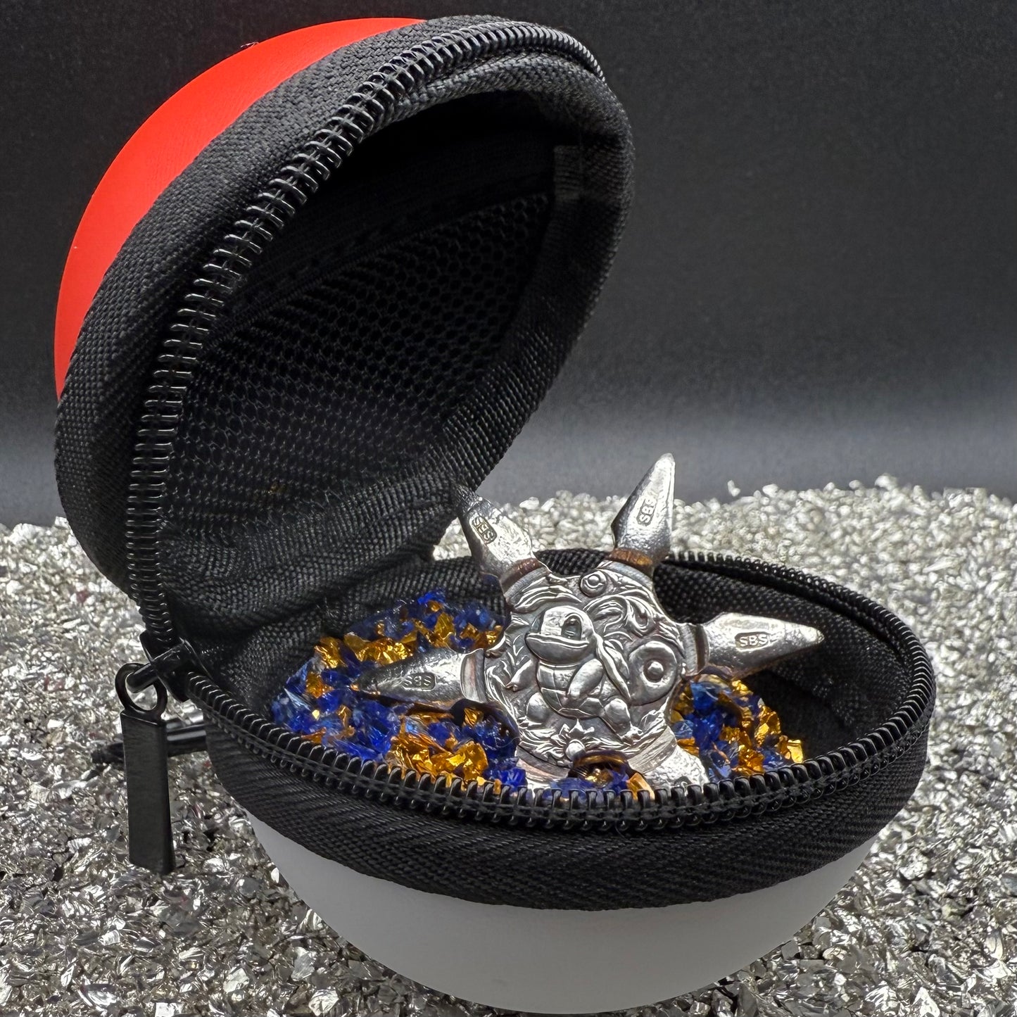 Pokémon 'Squirtle Star' 1.12 oz .999 Fine Silver Star Hand Crafted by St Bee's in England, Shiny Finish, Includes Poké Ball & COA, Mint Condition, Limited Edition