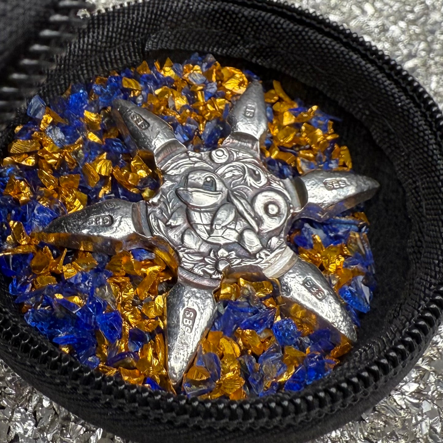 Pokémon 'Squirtle Star' 1.12 oz .999 Fine Silver Star Hand Crafted by St Bee's in England, Shiny Finish, Includes Poké Ball & COA, Mint Condition, Limited Edition