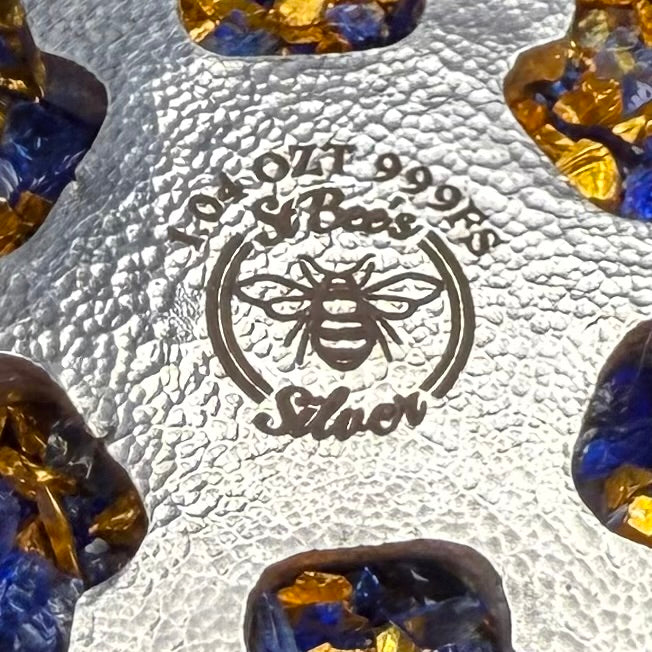 'Twin Dragon Star' 1.04 oz .999 Fine Silver Star Hand Crafted by St Bee's in England, Shiny Finish, Includes Earbud Case & COA, Mint Condition, Limited Edition