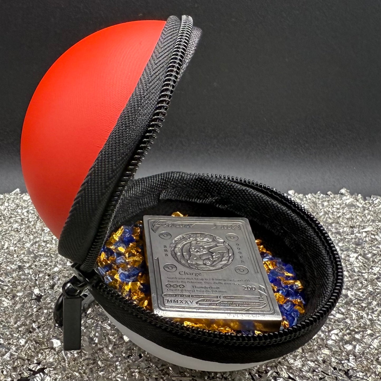 Pokémon 'Pikachu' 2.5 oz .999 Pure Silver Trading Card Hand Crafted by St Bee's in England, Satin Finish, Includes Poké Ball & COA, Mint Condition Limited Edition