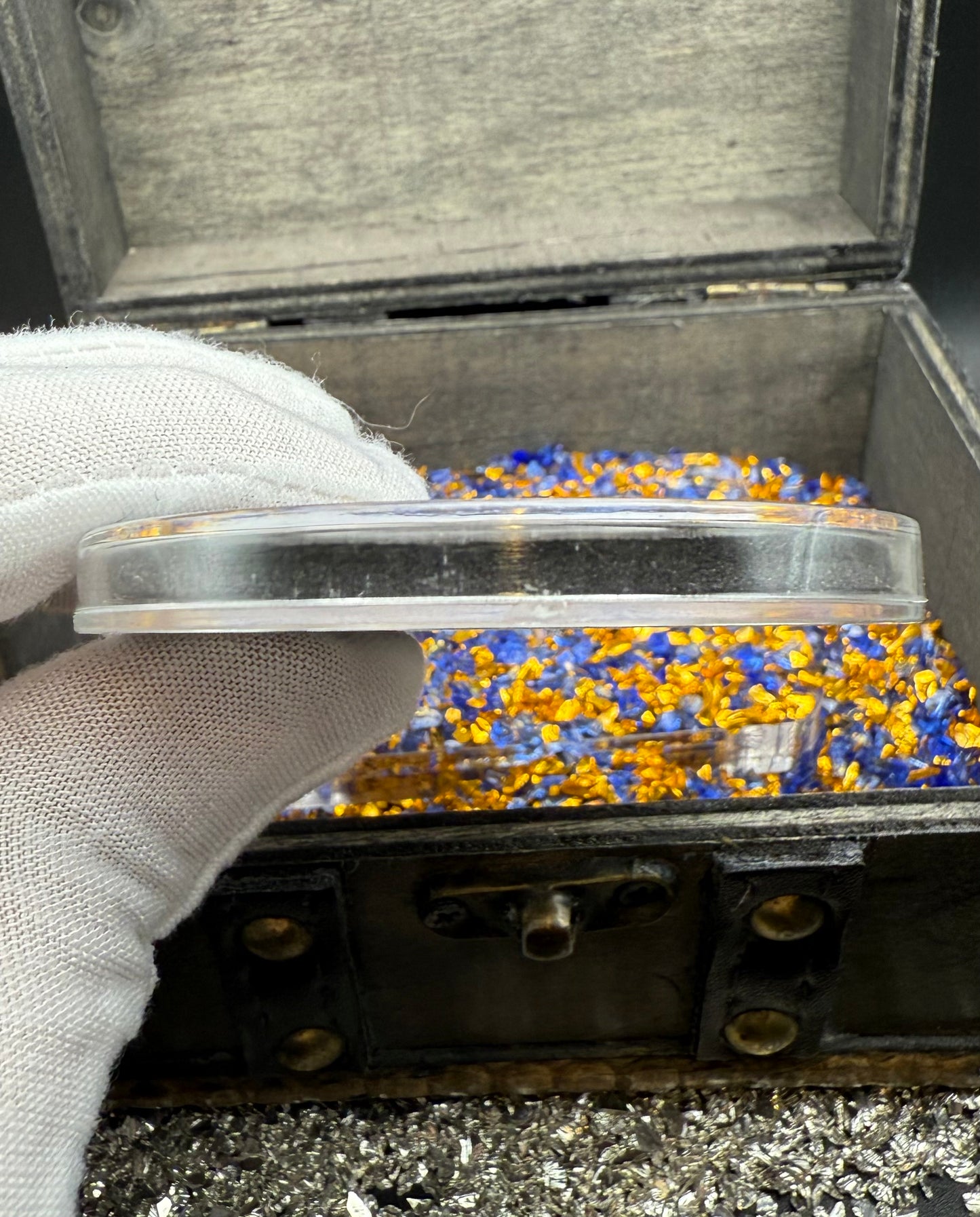 Egyptian Series 'Falcon' .5 oz .999 Pure Silver Nugget Hand Crafted by St Bee's in England, Antique Finish, Includes Wooden Box & COA, Mint Condition Limited Edition