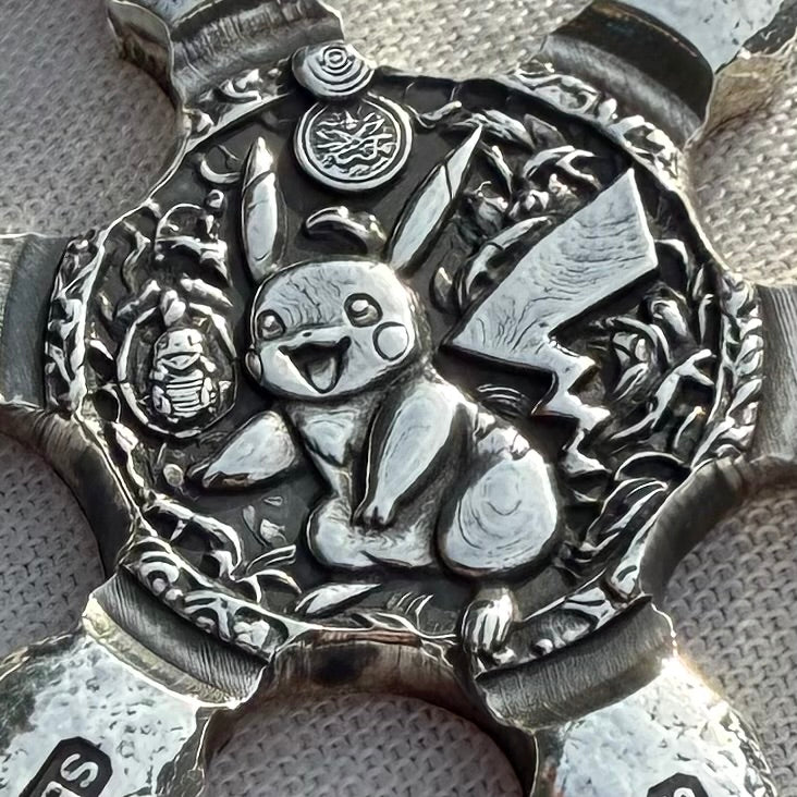 Pokémon 'Pikachu Star' 1.06 oz .999 Fine Silver Star Hand Crafted by St Bee's in England, Shiny Finish, Includes Poké Ball & COA, Mint Condition, Limited Edition