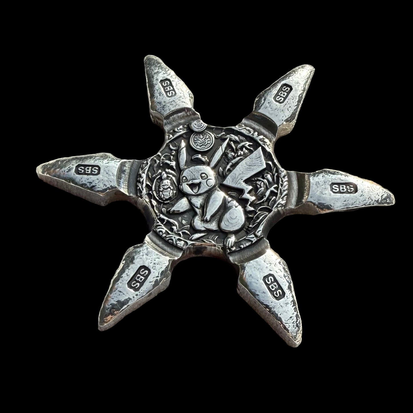 Pokémon 'Pikachu Star' 1.06 oz .999 Fine Silver Star Hand Crafted by St Bee's in England, Shiny Finish, Includes Poké Ball & COA, Mint Condition, Limited Edition