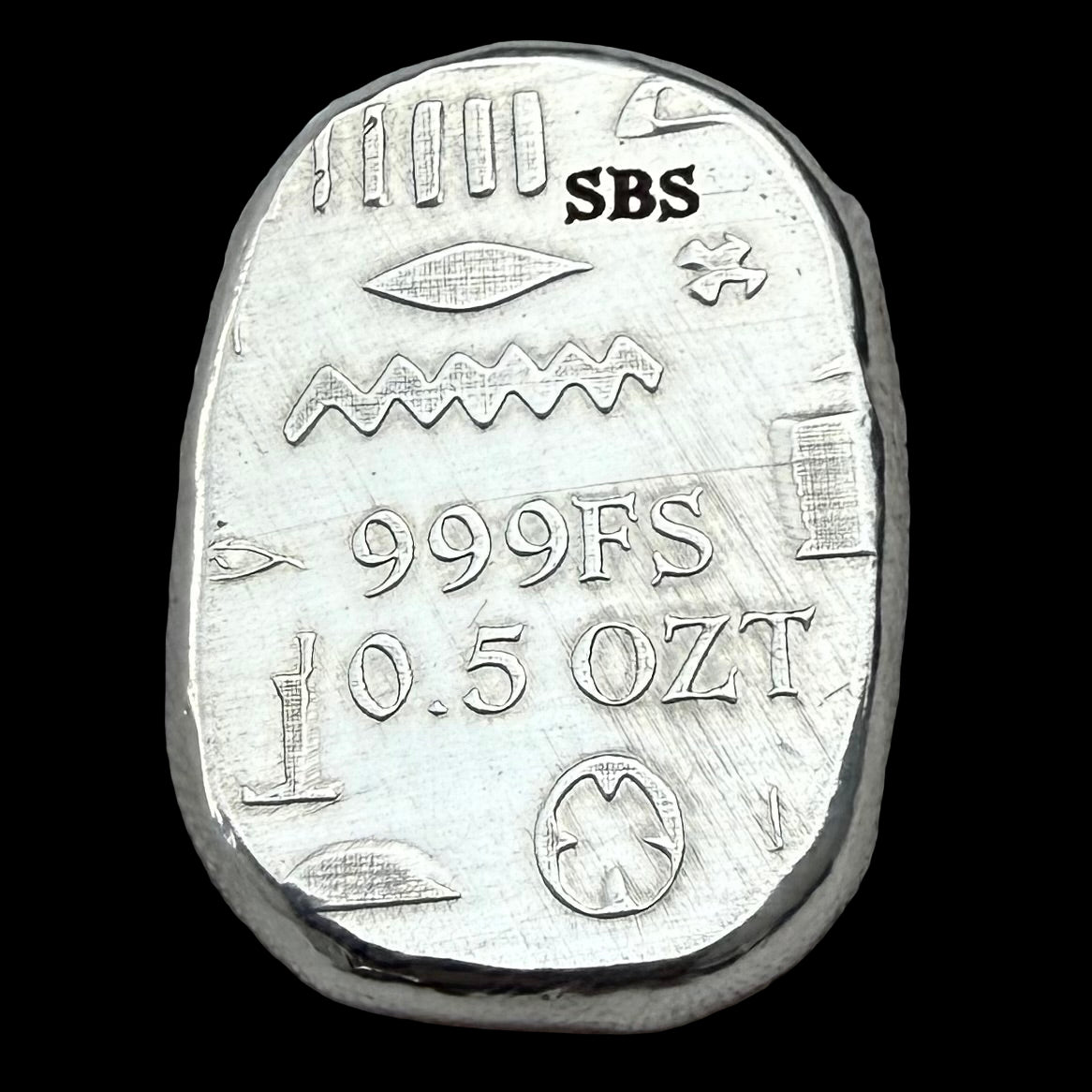 Egyptian Series 'Ankh' .5 oz .999 Pure Silver Nugget Hand Crafted by St Bee's in England, Antique Finish, Includes Wooden Box & COA, Mint Condition Limited Edition