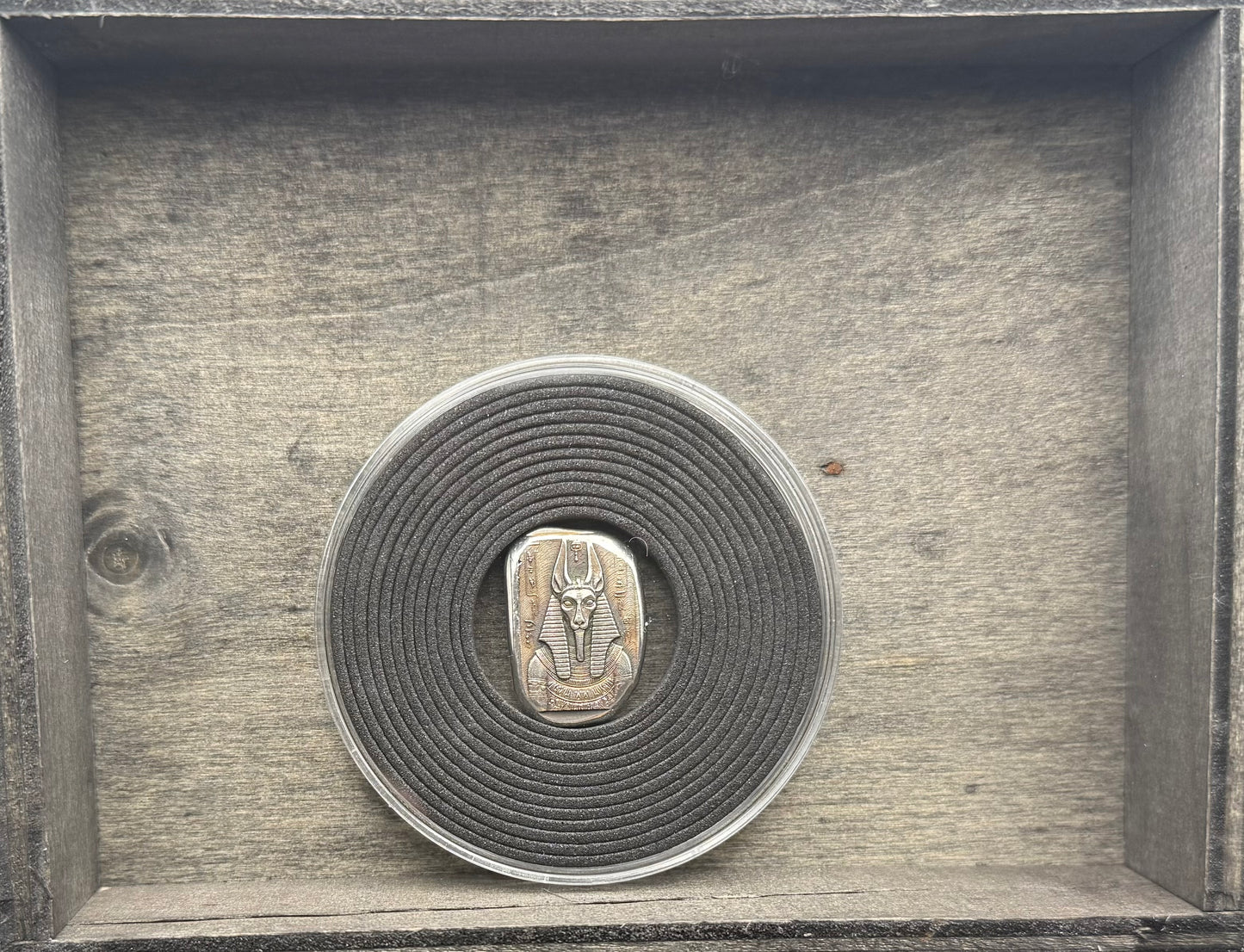 Egyptian Series 'Scarab' .5 oz .999 Pure Silver Nugget Hand Crafted by St Bee's in England, Antique Finish, Includes Wooden Box & COA, Mint Condition Limited Edition