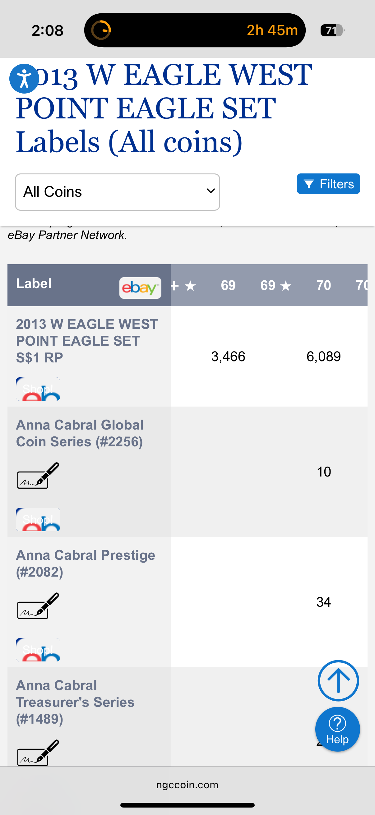 Reverse Proof & Enhanced Finish (2 Coin Set) 2013 (W) $1 American Silver Eagle NGC PF70 White Core Holder Classic Brown Label
