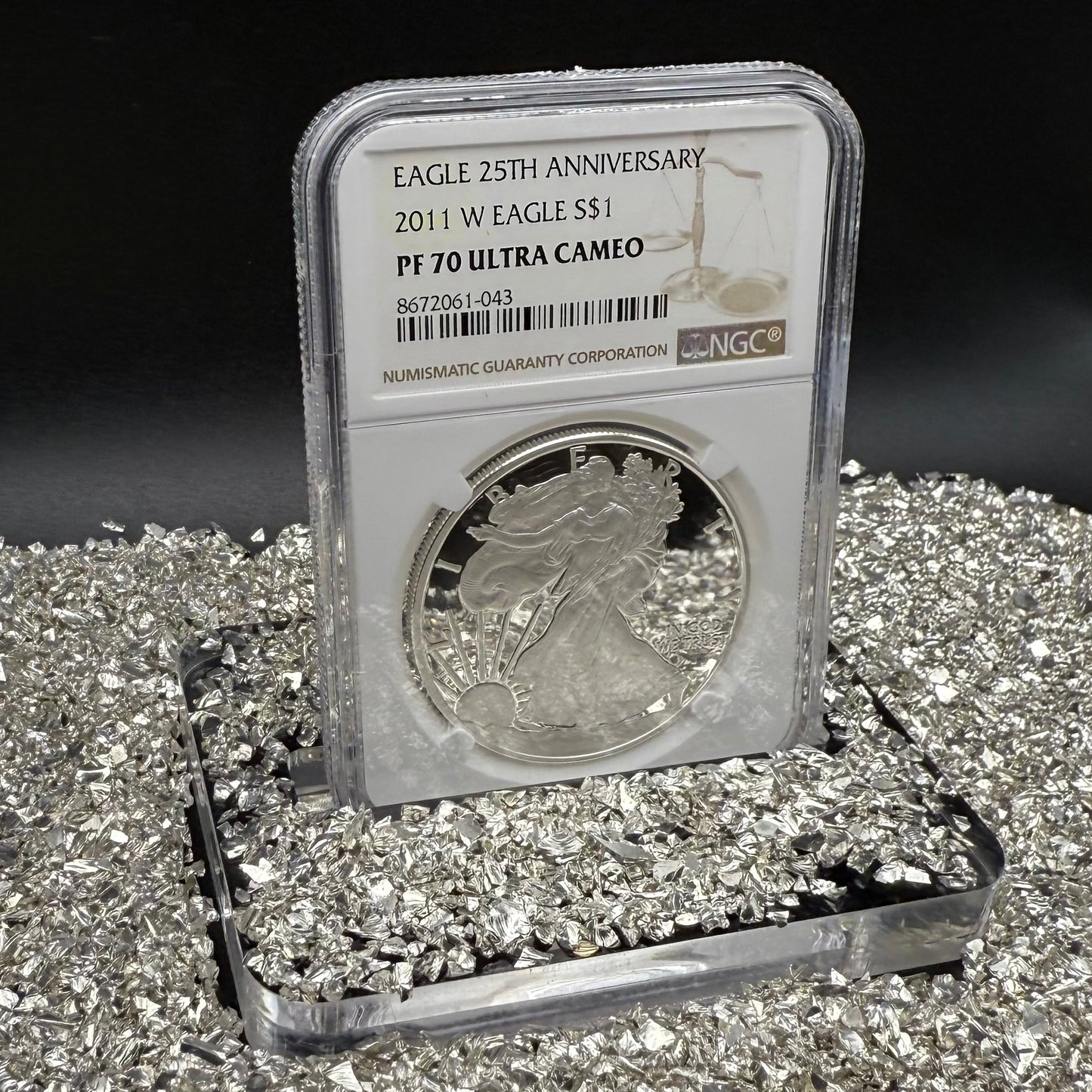 Proof 2011 (W) $1 American Silver Eagle NGC PF70UC 25th Anniversary Modern Brown Label Mint (1 of 9,295)
